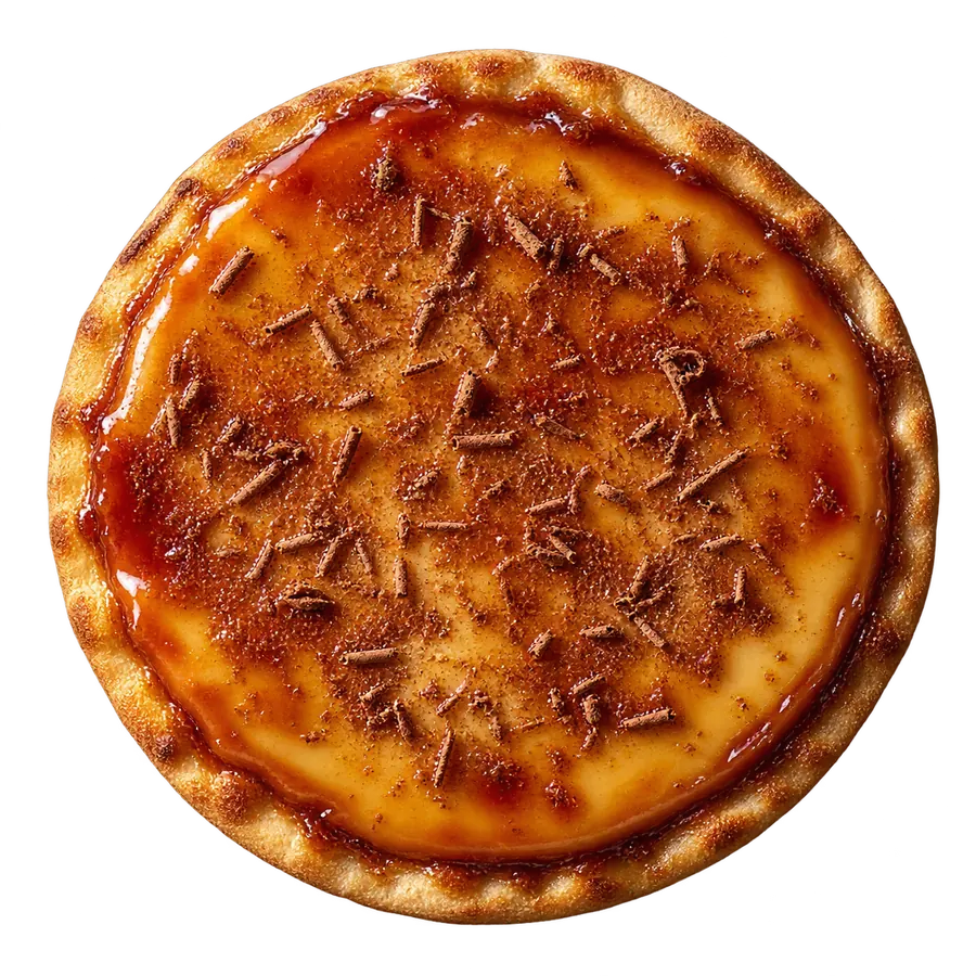 Pizza de Pudim, item mais pedido do rodízio